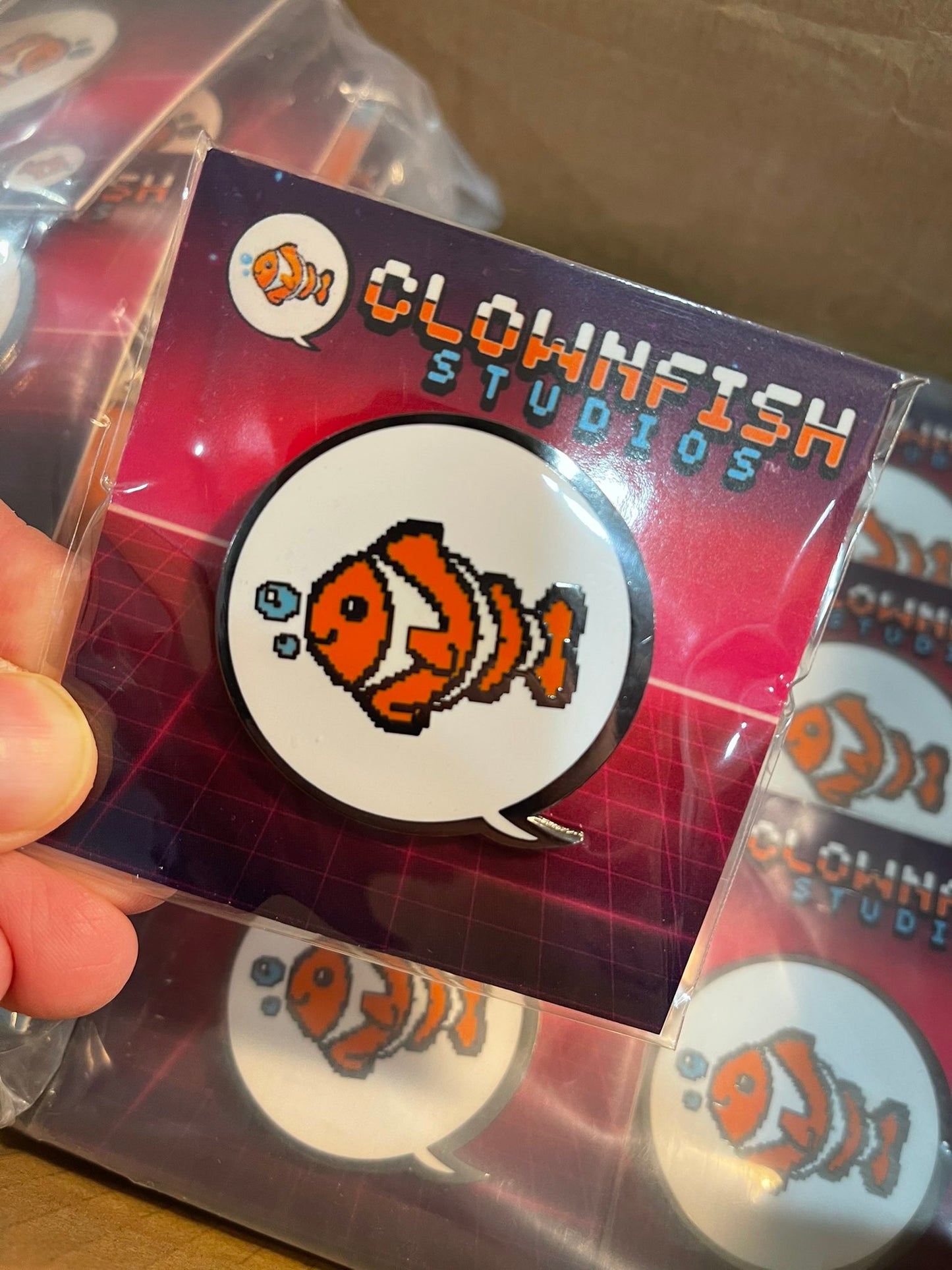 Official CLOWNFISH STUDIOS Logo Enamel Pin (Version 2)