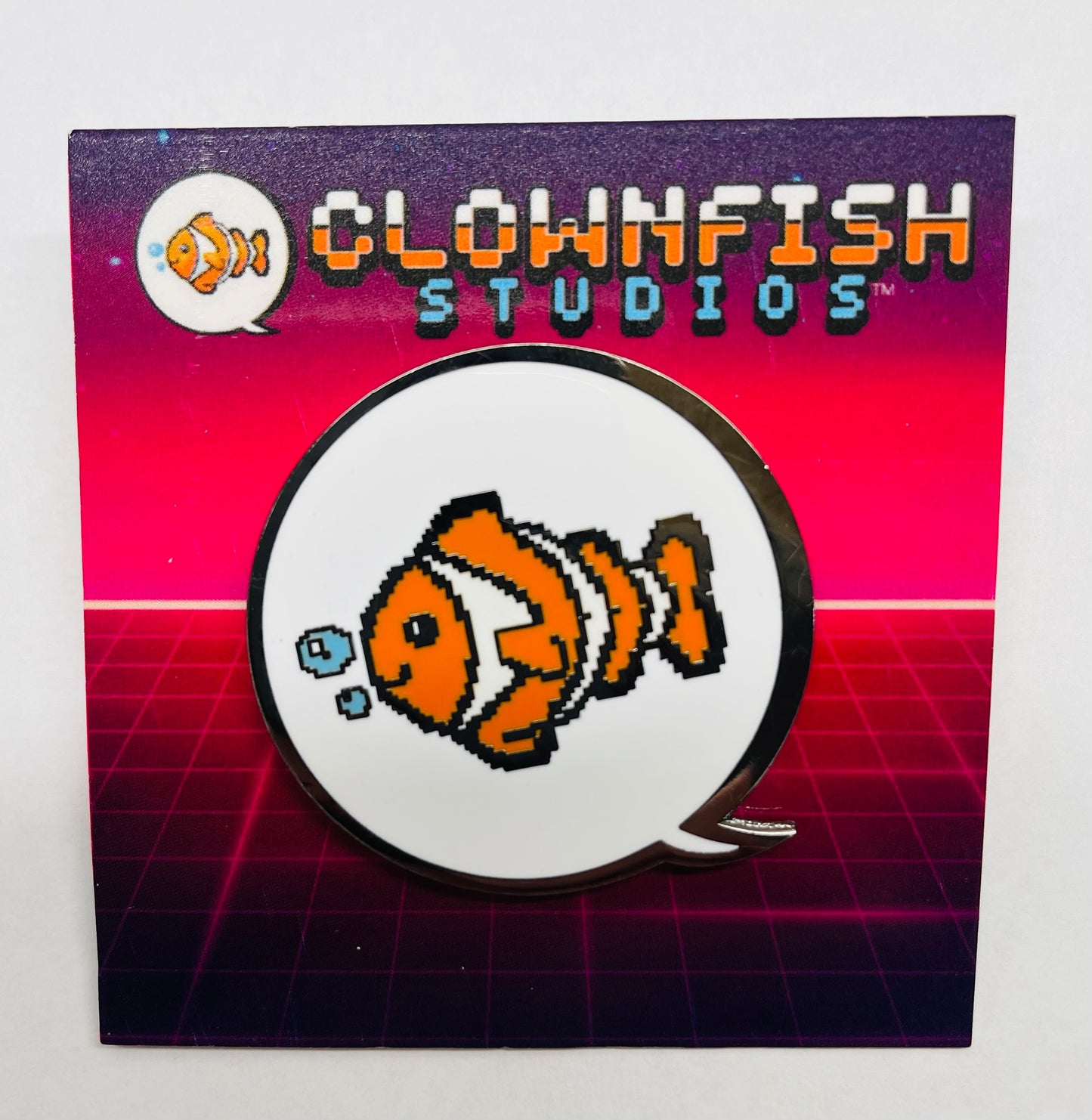 Official CLOWNFISH STUDIOS Logo Enamel Pin (Version 2)